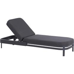Beliani NETTUNO - Tuinligstoel-Grijs-Aluminium