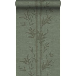 Origin Wallcoverings behang bamboe vergrijsd groen - 50 x 900 cm - 347928