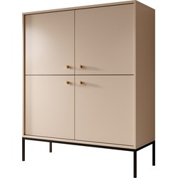 Meubella Dressoir Moreno - Beige - 104 cm - Hoog