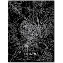 Aluminium Citymap Leuven 80x60 cm 