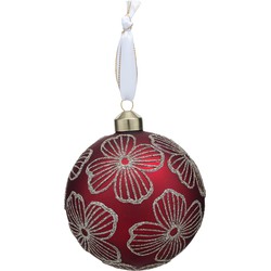 Glamorous Floral Ornament red Dia10