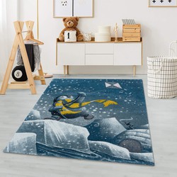 KIDS KINDERKAMER BLAUW VLOERKLEED PINGUIN