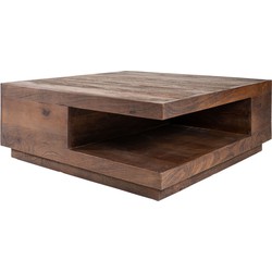 Salontafel Bram - Espresso Mangohout - 80 x 80 cm