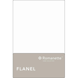 Flanellen Lakens Romanette Wit-200 x 260 cm