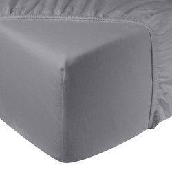 DoubleDry Hoeslaken Flanel 100% Zacht Katoen - Tweepersoons 140x200 cm - Rondom Elastiek - Grijs