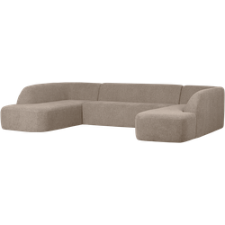 BePureHome U-vorm Bank Sloping - Polyester - Naturel - 77x339x225