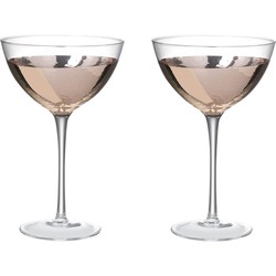 Set van 2 - Martine/Cocktail Glas - Rose Goud/ Koper -170cl