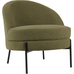 Leitmotiv - Fauteuil Noble Teddy Curl - Mosgroen