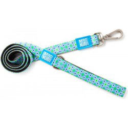 Short leash hondenriem, retro blue/xs