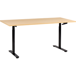 DESTINAS - Sta-bureau - Zwart/Lichtbruin - 180 x 72 cm - Vezelplaat