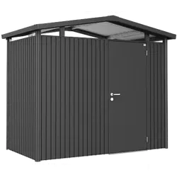 BIOHORT | Berging Panorama | Donkergrijs Metallic | Formaat 1 | 273 x 158 cm | Standaard deur