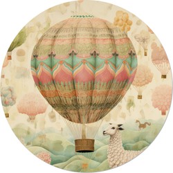 Muurcirkel Vintage Luchtballon