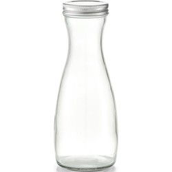 Zeller Karaf - met schroefdeksel - glas - 1000 ml - schenkkan - Karaffen