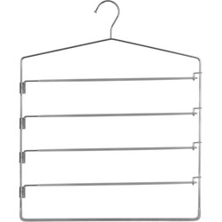 Metalen kledinghanger/broekhanger voor 4 broeken 37 x 48 cm - Kledinghangers