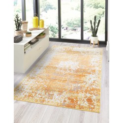 Sarande Vintage Geel vloerkleed - Medaillon - 200 X 290 CM