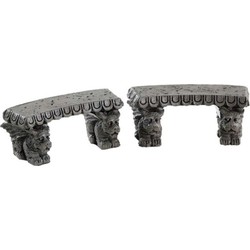 Gargoyle stone benches set of 2