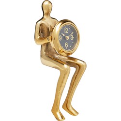 Eettafel Clock Sitting Man Gold 8x27cm