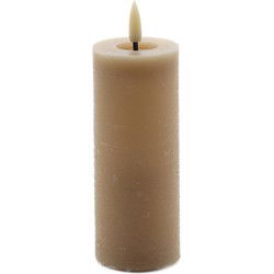 Mansion atmosphere led kaars beige 12,5x5cm
