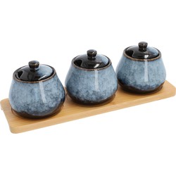 Krumble Voorraadpotten - Set van 3 - Keramisch - Blauw