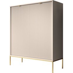 Meubella - Dressoir Navil 2 - Beige - 104 cm - Hoog
