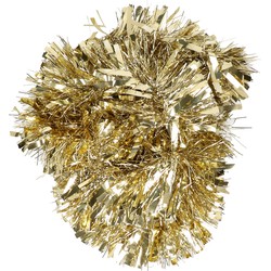 1x Gouden kerstboom tinsel/folie slingers 200 x 15 cm - Kerstslingers