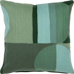 D- J-line - Kussen Vormen Katoen Groen/blauw - 45x45x15cm