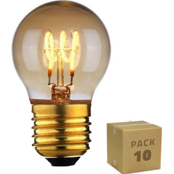 10 pack - Dimbare E27 LED Lamp Gold krul - Spiraal