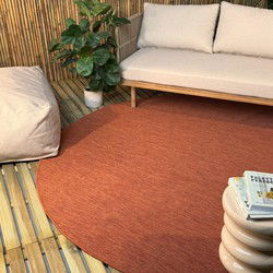 Rond buitenkleed Tone roest - Interieur05 - Polypropyleen - Rond 240 Ø - (XL)