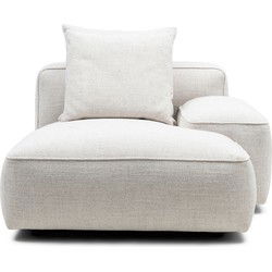 Riviera Maison Hamilton Chaise Longue Right, rich tweed, antique white