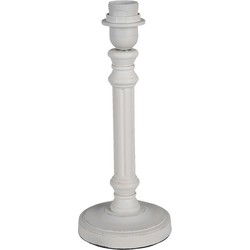 Clayre & Eef Lampenvoet   Ø 13x32 cm  Wit Hout Lampvoet