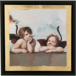 J-line - Les Chartistes Afdruk Geïnspireerd Door De Cherubs - 34x4x34cm