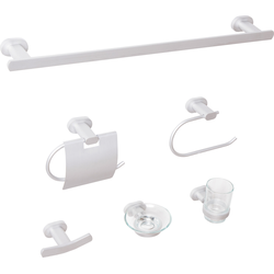 Beliani TOCOPILLA - Badkamer hardware set-Zilver-Aluminium