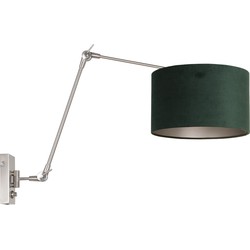 Verstelbare wandlamp met velours Steinhauer Prestige Chic Grijs