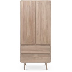 Fawn wardrobe houten kledingkast whitewash - 200 x 90 cm