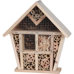 Insectenhotel - naturel - hout - bijenhuis - 30 cm - Insectenhotel