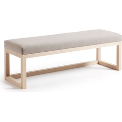 Kave Home - Bankje Loya beige massief beukenhout 128 cm