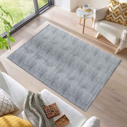 Opsia vloerkleed - Viscose Look - Labyrint Modern - Grijs - 160 X 230 CM