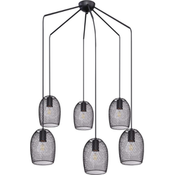 Industriële hanglamp Dops - L:75cm - E27 - Metaal - Zwart