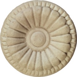 Clayre & Eef Deurknop  Ø 4 cm Beige Keramiek Rond Bloem Meubelknop