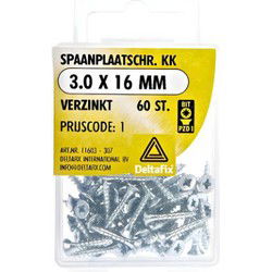 Spaanpl.schr. 3.0x16mm 60st