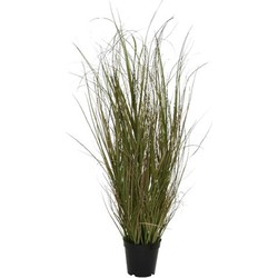 Everlands Kunstplant - siergras - groen - in pot - 60 cm - Kunstplanten