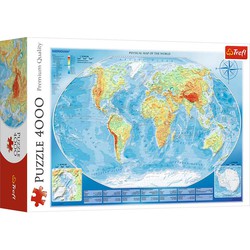 Trefl Trefl Trefl 4000 - Grote fysieke kaart van de wereld
