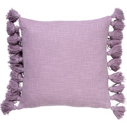 Dutch Decor RUBY - Kussenhoes 45x45 cm - 100% katoen - met flosjes - Lavender Frost - paars - Dutch Decor