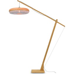 Vloerlamp Palawan - Bamboe/Wit - 175x60x207cm