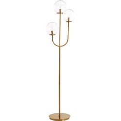 Light&living Vloerlamp 3L E14 38x20x162 cm MAGDALA glas helder+goud