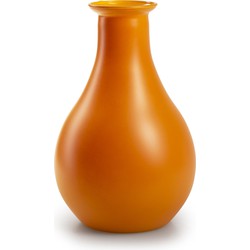 Jodeco Bloemenvaas Theresa - mat oranje - eco duurzaam glas - D15 x H25 cm - Sierlijke kruik - Vazen