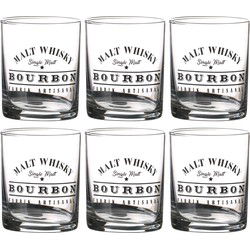 Urban Living whiskey glazen Comptoir - deco glas - 6x - 280 ml - Whiskeyglazen