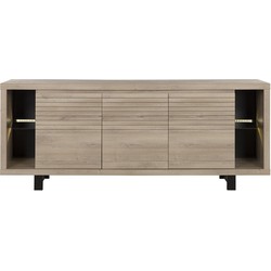 Buffet met 3 deuren eikenhout L220cm - Franse fabricage