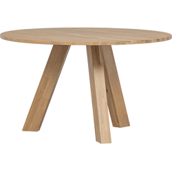 WOOOD Rhonda Eettafel - Rond - Eiken - Naturel - 77x129x129