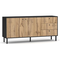 Buffet Bas Industriel 2 Deuren 3 Laden L160 cm - Bospe